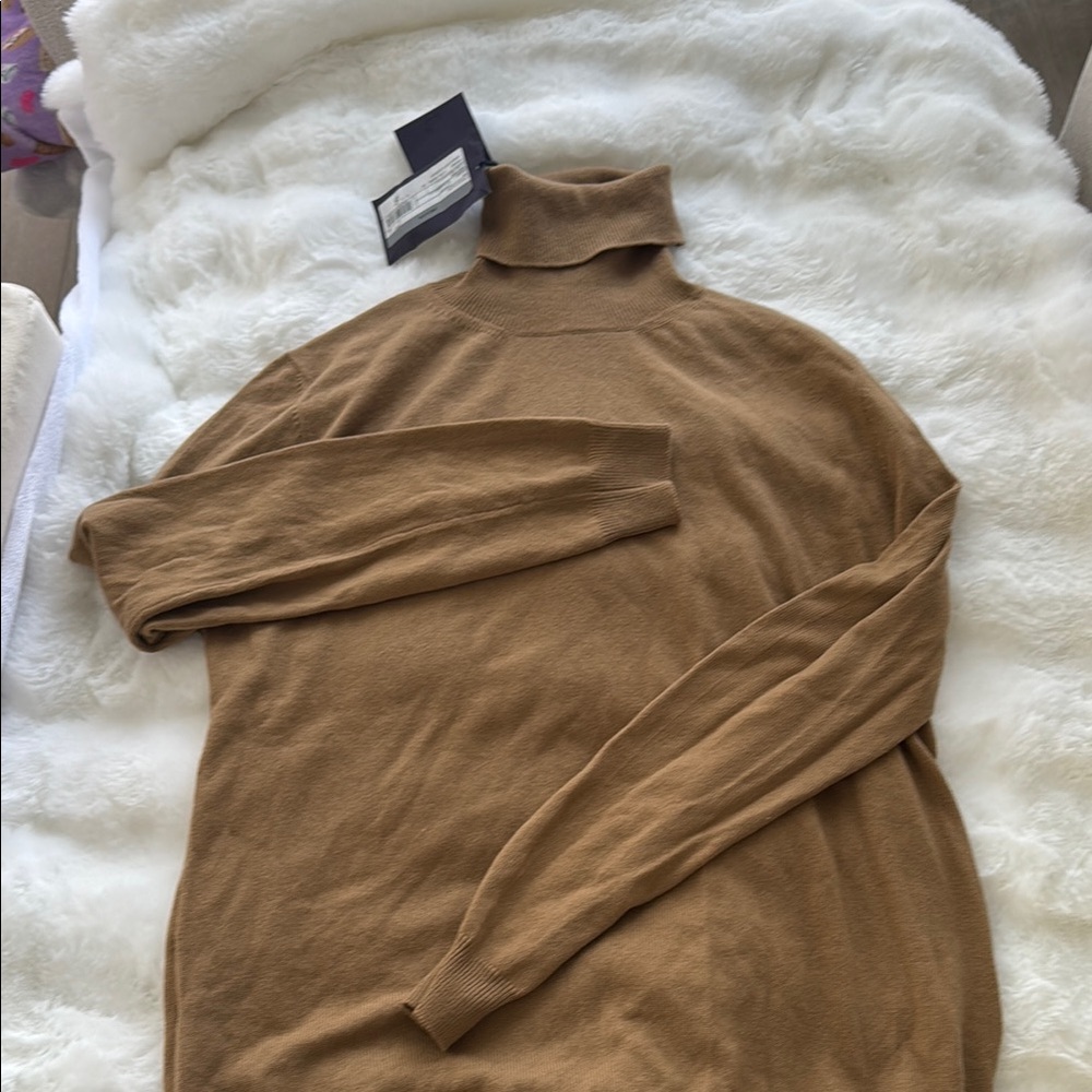 NWT PRADA Camel Cashmere turtleneck 40 small moda operandi net a porter